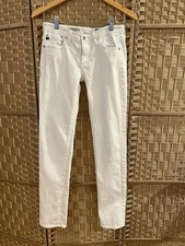 Adriano Goldschmied AG The Stevie Slim Straight Jeans White Size 27R Made In USA