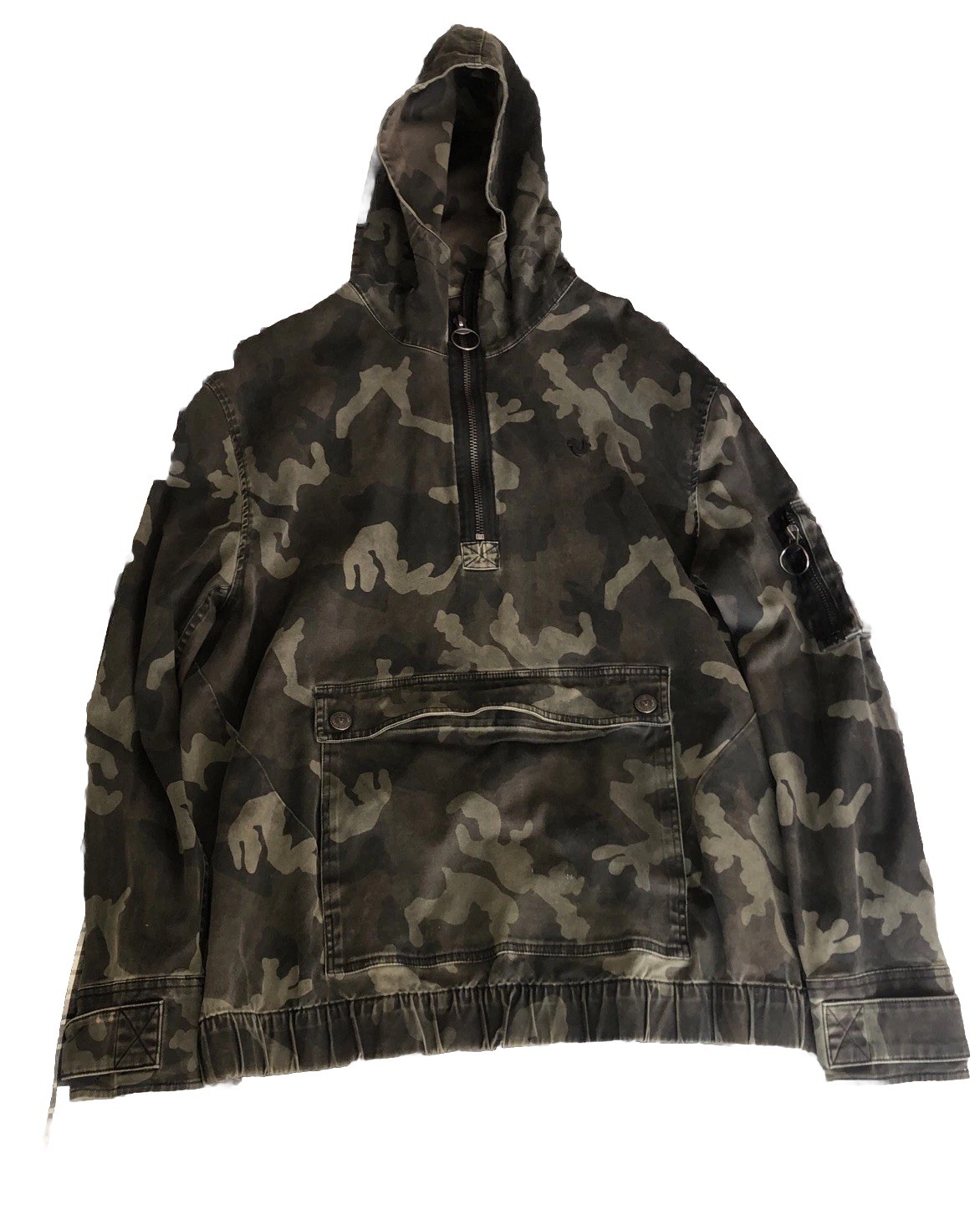 True Religion Camo Jacket Hooded Pullover Military Green-Size Men’s 2XL