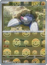 Pokemon Drilbur 45329 Black Bolt Nm Reverse Holo- Poke Ball Pattern