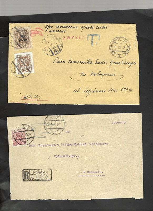 POLAND-COVERS-1930 ISH-REGISTERED-NICE CANCELS-F-#52