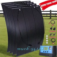 18V 100W/200W/400W Flexible Solar Panel Waterproof Mono Camping RV Home Charge 