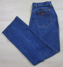 Vintage 1970s Wrangler No Fault Denim Womens Jeans 29" Waist High Rise Bootcut
