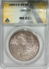 1880-S Morgan Silver Dollar, ANACS MS-62, Purplish Toning!