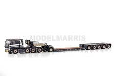 WSI Models Volvo Kandt B.v.; Volvo Fm4 Sleeper Cab 8x4 Low Loader Pendel X With 1 Axle Dolly 5 Axle 1:50 01-4153