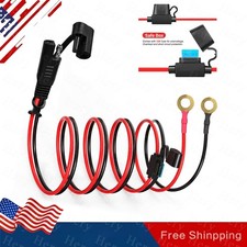6.6FT 16AWG SAE to O Ring Connection Cable Adapter Cord Battery Charging 12V 24V