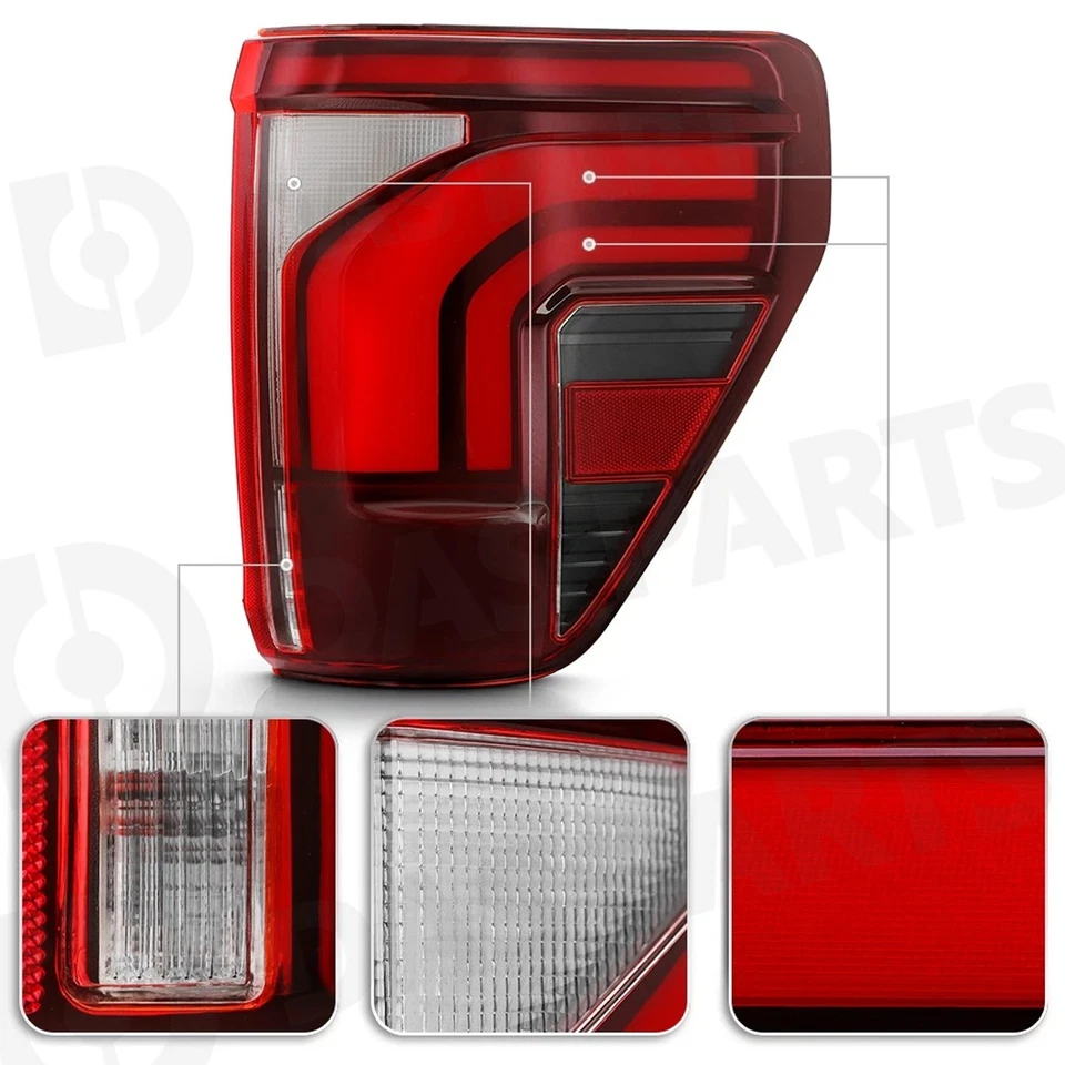 For 2024-2025 Ford F150 Incandescent Upgrade Full LED Tail Light Brake Lamps L&R - Image 3 of 4