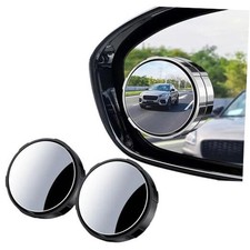 2-Pack Blind Spot Mirror, Round Convex Car Side Mirror, 360-Degree Black