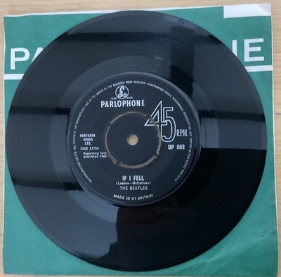 THE BEATLES -  IF I FELL / TELL ME WHY  RARE UK EXPORT PRESSING DP 562 NICE COPY