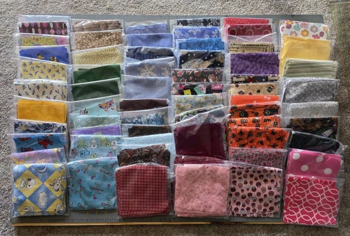 Lot of 50  5" X 5" Quilting Squares Precut By Hand 25 Different Design