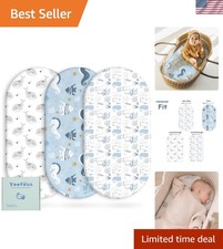 3-Pack Breathable Bassinet Sheets for Baby: Soft Comfort  Stylish Designs