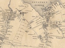 Setauket Mount Sinai Lakeland East Setauket  NY 1873 Map Homeowners Names Shown