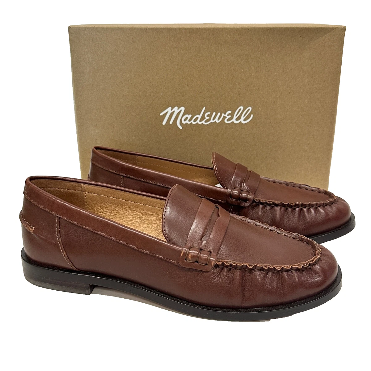 Madewell Cognac Brown Leather Oxford Loafers – Women’s Size 9.5 Madewell Womens Frances Loafer Size 10 Cognac Tan Leather  main image 4