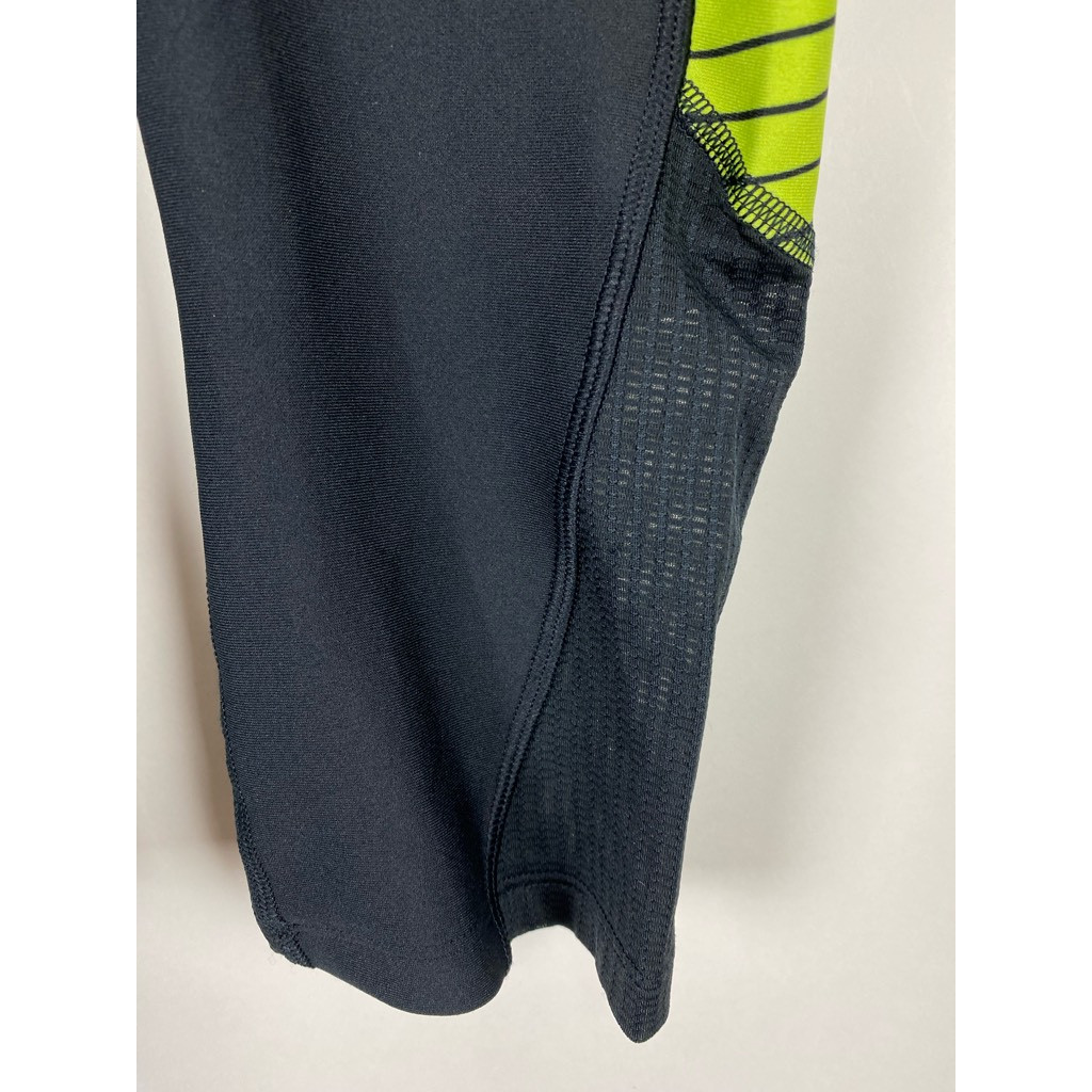 Under Armour Leggings Womens M Black Blue Heatgear Running Crops Mesh Insets thumbnail 5