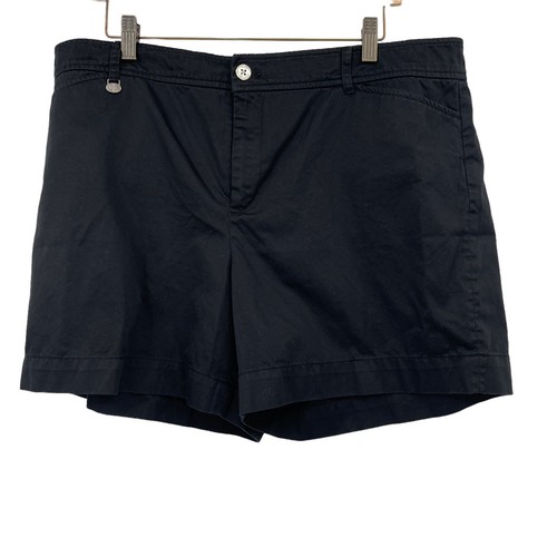 Lauren Ralph Lauren Women’s Black Shorts Cotton Size 16 Pockets 6”