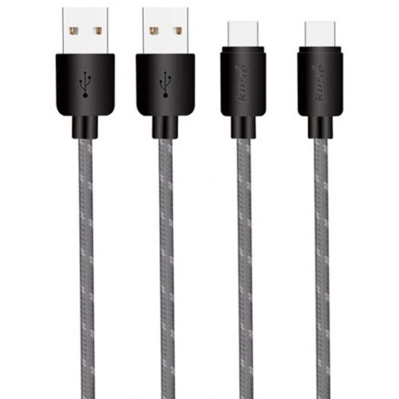 Usb Type C Cable 2Pack 1M 2Mnylon Braided Cord Fast Charger With Reversible Conn