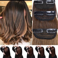 Clip In Hair Extensions Patches Root Human Hair Pad Mini-Short Real Remy Hairpad