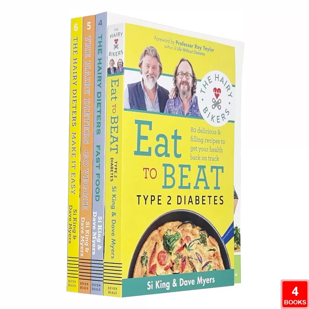 Hairy Bikers Collection 4 Books Set (Eat to Beat,Fast Food, Go Veggie & Make It)