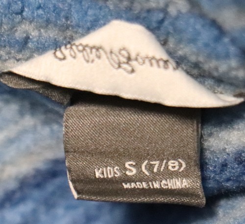 Eddie Bauer Full Zip Sweatshirt Blue Stripes Kids Youth Small YS Size 7/8 - Picture 4 of 5