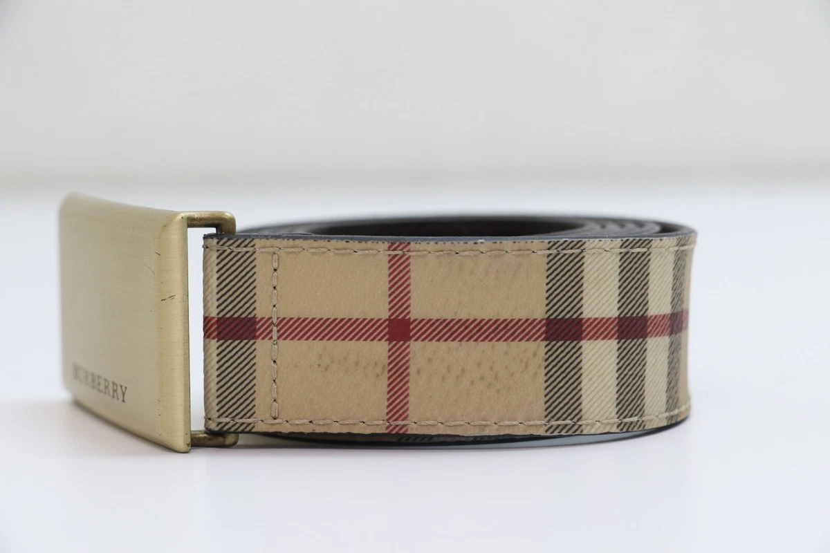 Burberry Vintage Check Logo-buckle Belt in Brown