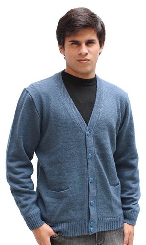 Mens Alpaca Wool Golf Cardigan Sweater 