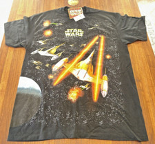 Vintage Deadstock 90s Star Wars Episode 1 AOP All Over Print T Shirt Sz XL