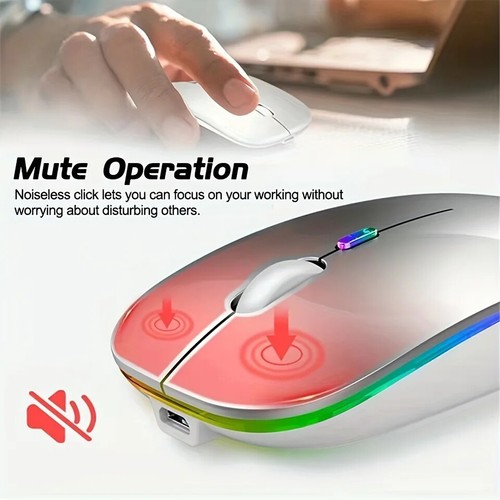 Bluetooth Wireless Mouse for MacBook Air Mac Pro Laptop Computer iPad Pad PC - Picture 5 of 18