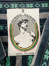 Giorgio Sapanini Men  s Size 15 33 Casual LS Button Up Dress Shirt Italy Made