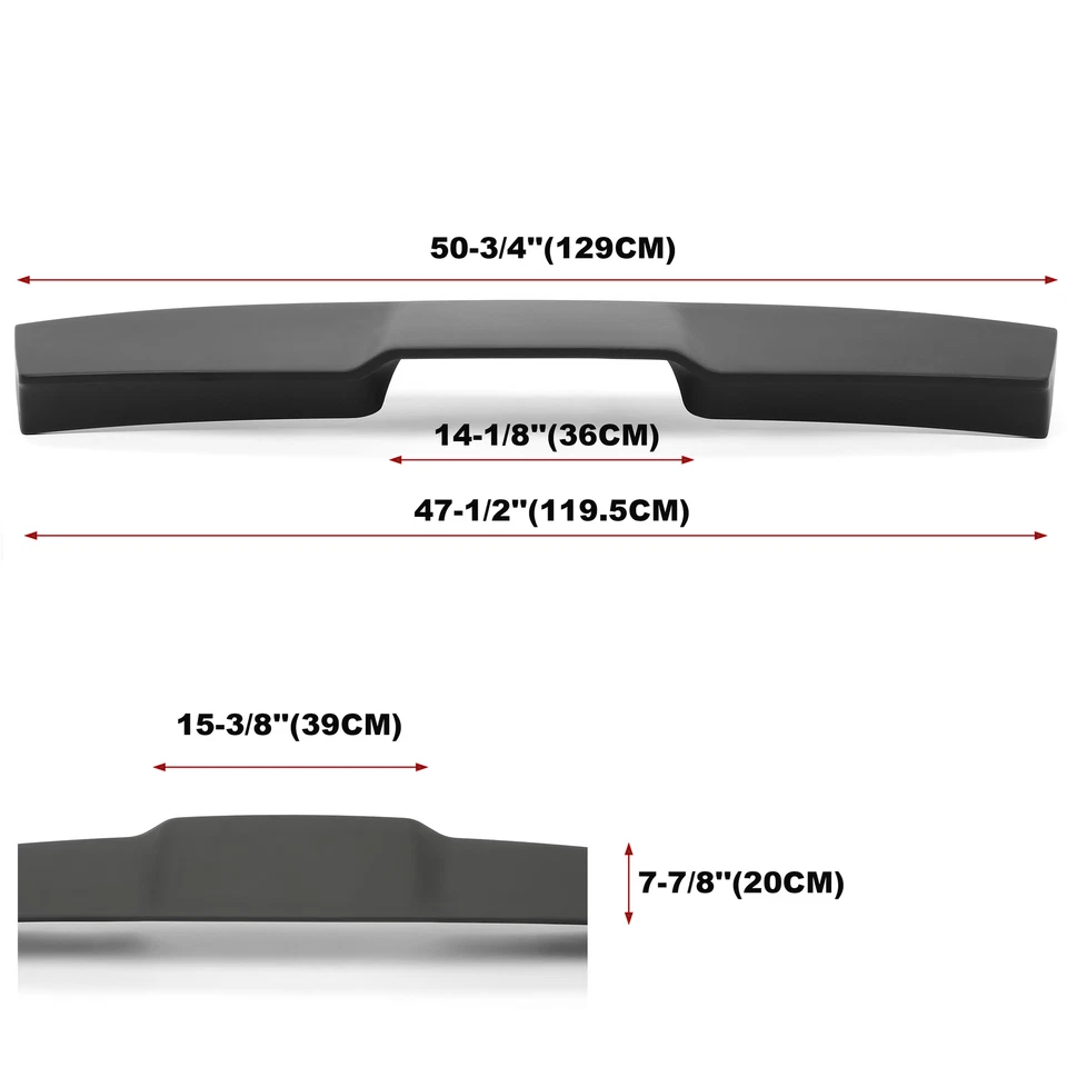 For 09 10 11 12 13 14 Ford F-150 BLACK Trunk Roof Spoiler Lip Wing All Cabs F150 - Imagem 3 de 4