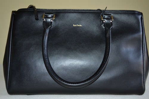 Paul Smith Mainline Small Black Double Zip HandBag Womens Brand New - Picture 1 of 11