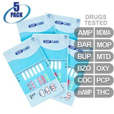 Mintegrity 5pk 12-Panel Dip Card Urine Drug Test  MI-WDOA-6125