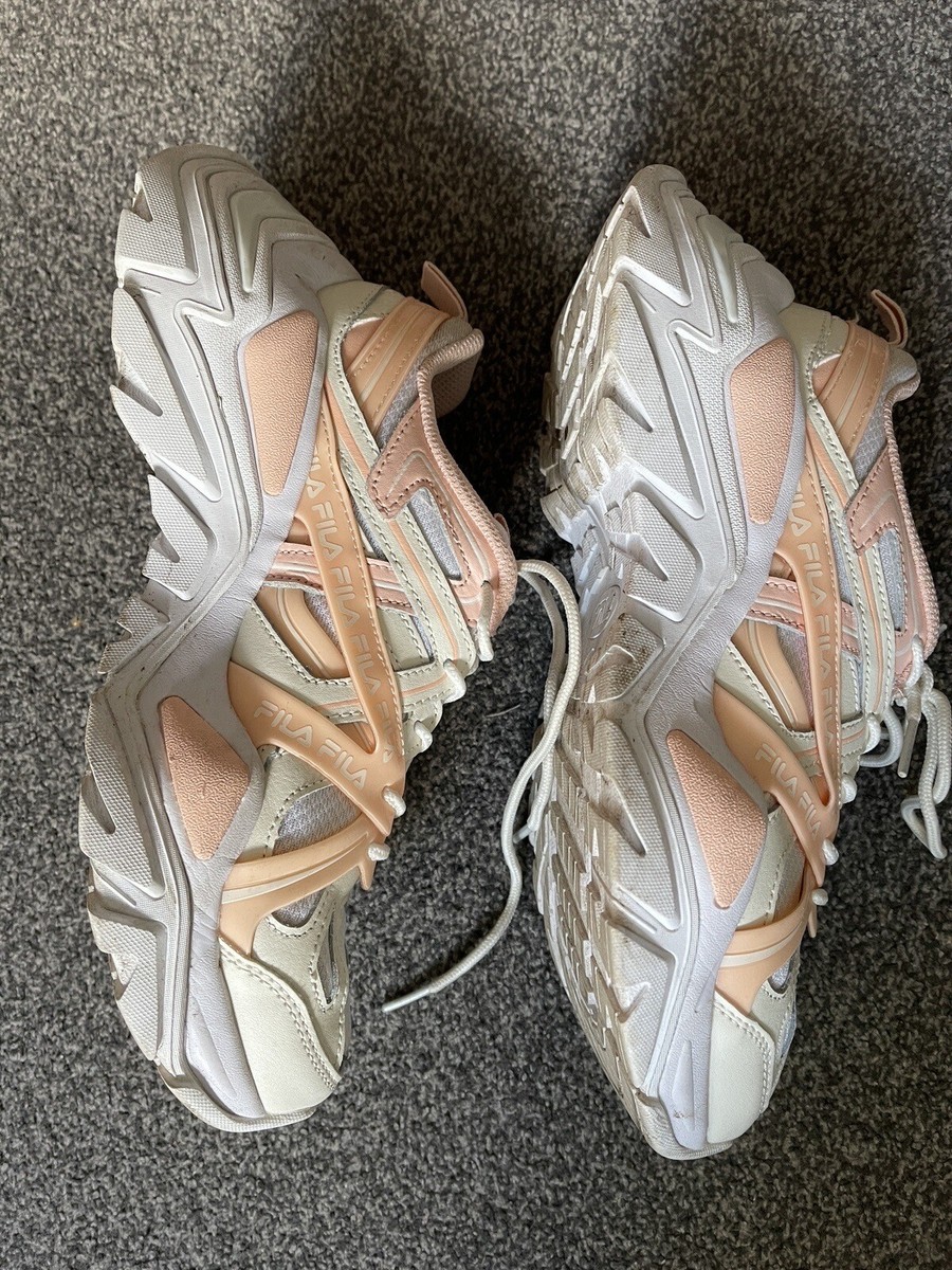 FILA Electrove White Peach UK EUR 39 Trainers Sneakers Shoes