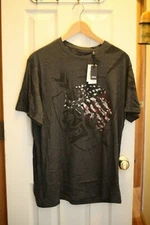 NEW BUFFALO DAVID BITTON MEN'S TISKULL T-SHIRT X-LARGE COLOR CHARCOAL SUPER SOFT