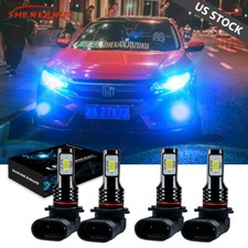 Led Headlight Bulbs Kit 8000k Blue High Low Beam For Honda Civic 4dr 2014-2006