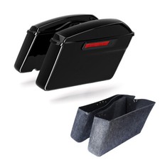 Black Hard Saddlebags Fit For Harley Touring ...