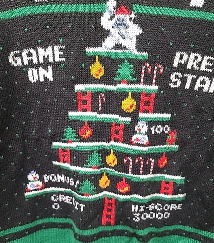 Ugly Christmas Sweater Kids Large Husky Gamer Christmas ugly Sweater - Picture 3 of 8