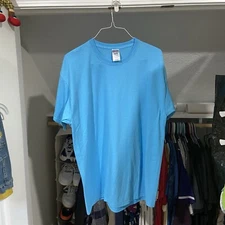 Late 90s JERZEES Sky Blue Blank Tee