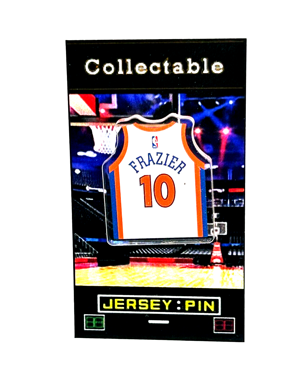 New York Knicks Walt Frazier Jersey Lapel Pin - Classic Collectible with Free Shipping
