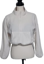 Old Navy Girls Cream Ivory Cropped Pullover Sweater Elastic Waist Size XL 14-16