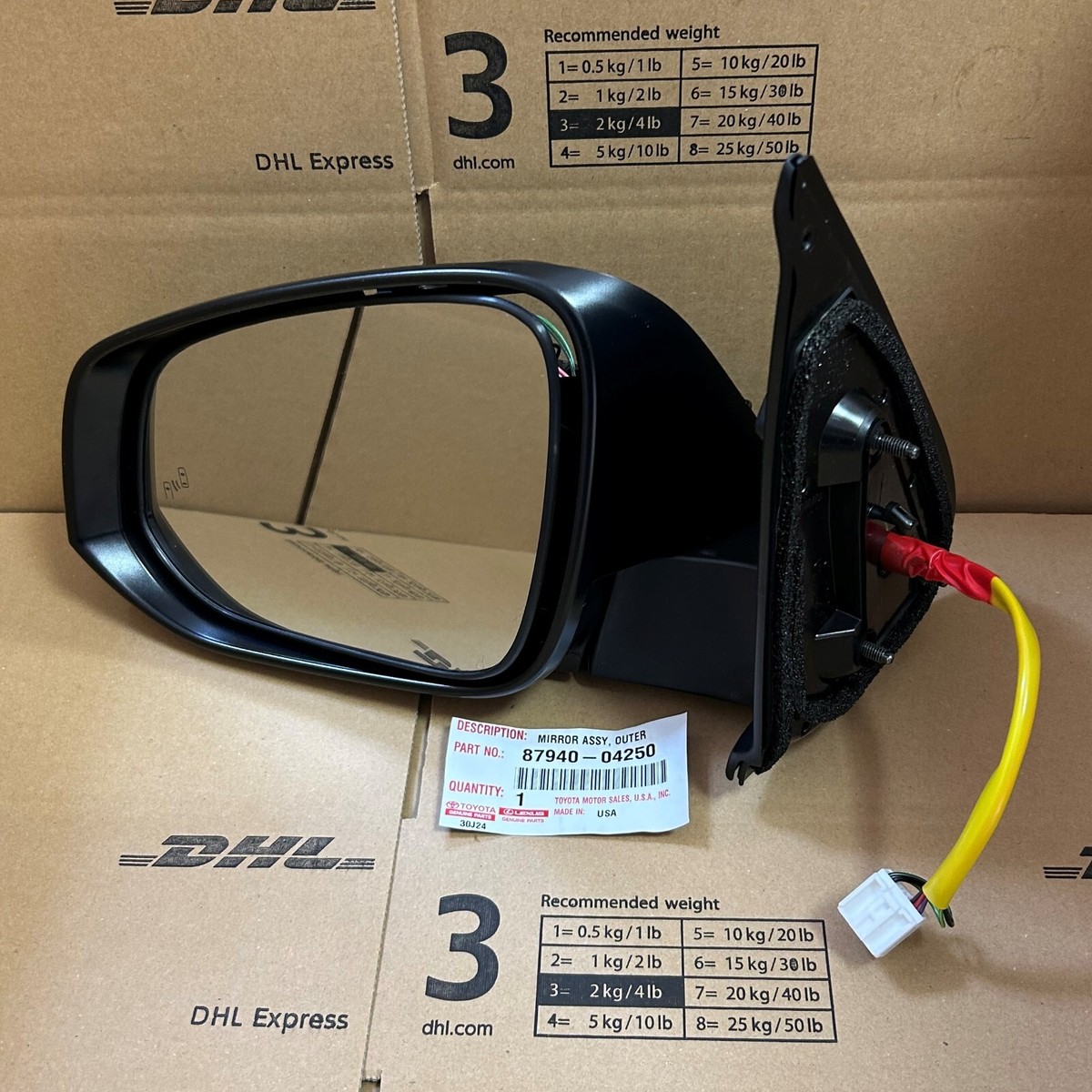 NEW】Toyota Genuine 87940-04250 Left Side Door Mirror 2016-2020