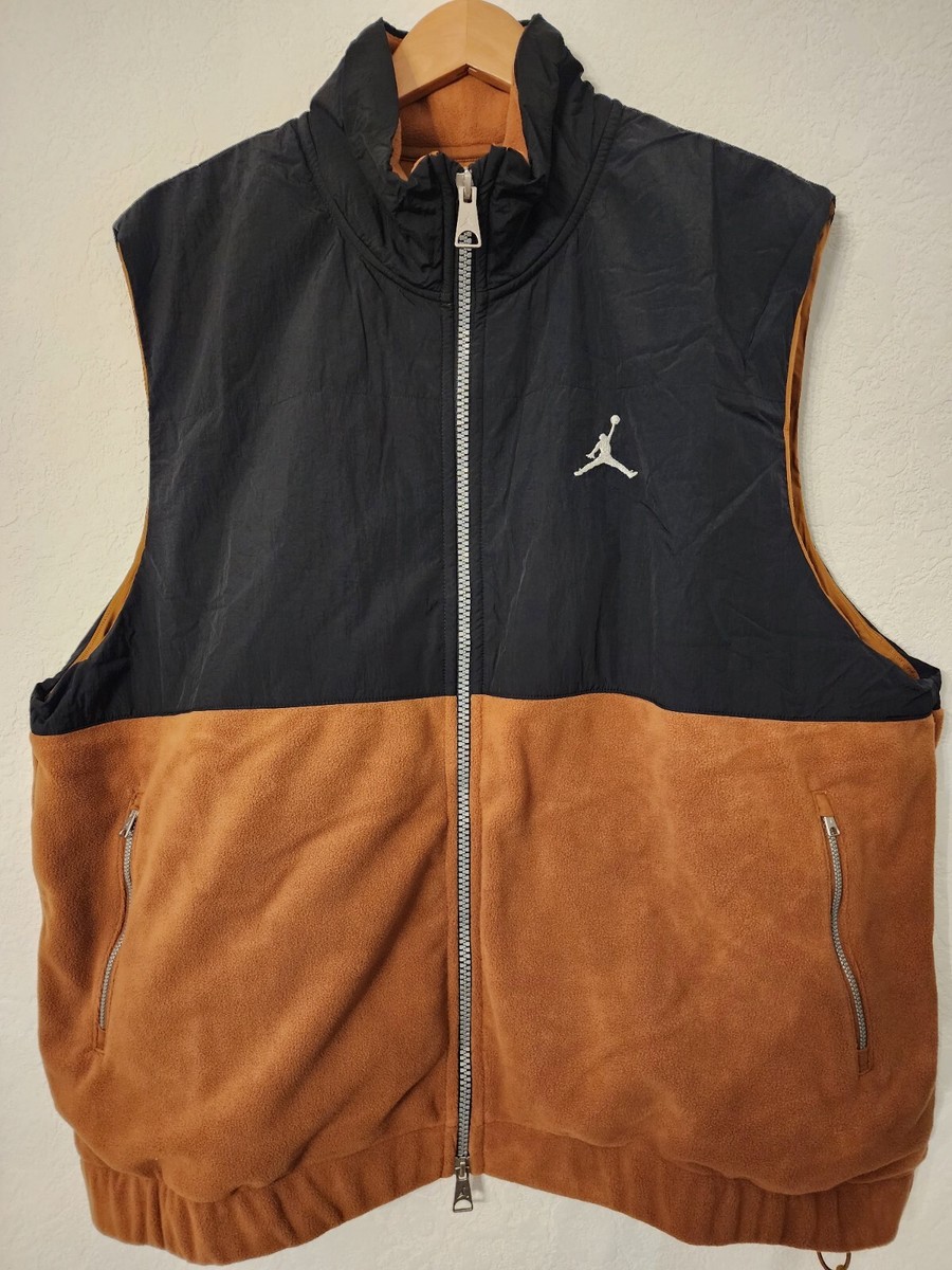 Nike Air Jordan Essentials Winter Vest Mens Size XL Black Brown