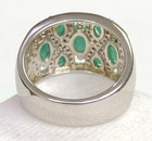 HSN Colleen Lopez Sterling Silver Sakota Emerald & White Zircon Band Ring 5 — photo 7