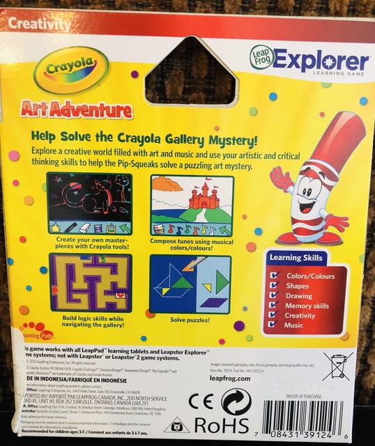 Leapfrog LeapPad Leapster GS Crayola Art Adventure NEW eBay