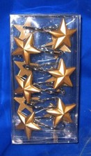 GOLD Farmhouse Star Anti-Rust Shower Curtain Hooks New 12 Shower Curtain Rings
