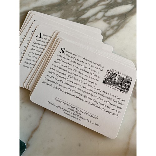 Forgotten English Knowledge Cards By Jeffrey Kacirk - Picture 5 of 5