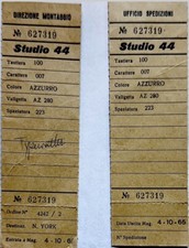 Antique 1965 Typewriter Tags/ Direzione Montaggio; Ufficio Spedizioni; Studio 44 thumbnail