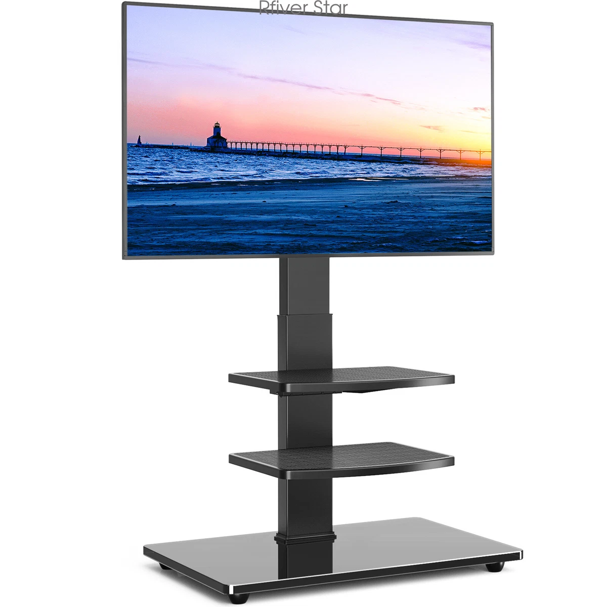 Floor tv stand with mount deals swivel