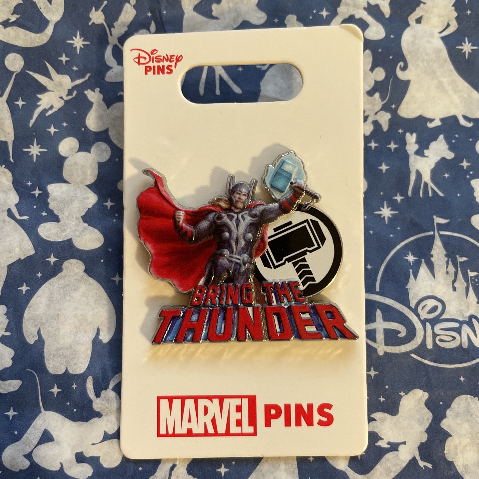 New on Card - Disney Parks Marvel Studios Thor Bring The Thunder Pin