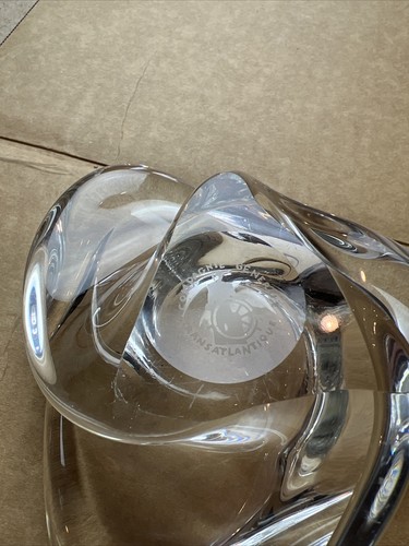 Champagnie Generale Transatlantique Crystal France Triangular Twisted Glass Bowl - Picture 5 of 17