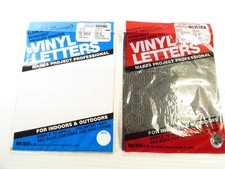 2 Pack Duro Decal Adhesive Vinyl Letters  Numbers: 3/4" Gothic WT, Helvetica BK