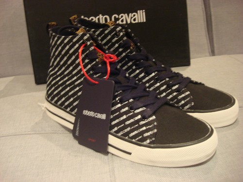 ROBERTO CAVALLI SPORT MEN'S LOGO BLACK 